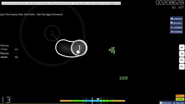 tyler the creator osu first time 5 star map complited смотреть онлайн