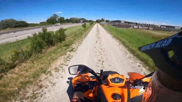Quad POV Adly 500s Offroad And Street Driving