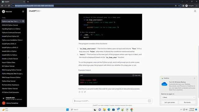 leap year program in python using def смотреть онлайн