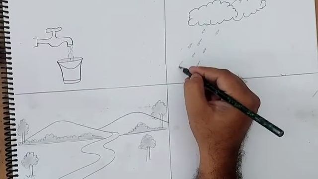 how to draw sources of water easy I how to draw 5 sources of water I смотреть онлайн