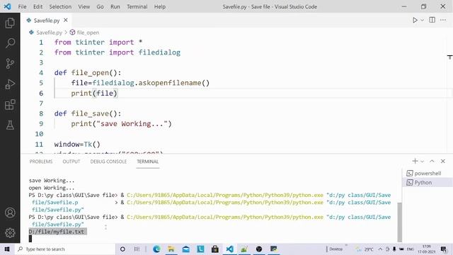 Open and Saving a file in tkinter | Python Tkinter GUI Tutorial part25 смотреть онлайн