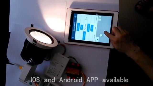 IOS and Android controlled CCT adjustable from 2700K to 5700K LED 30W downlight смотреть онлайн