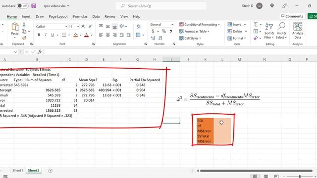 Omega Squared with SPSS and Excel смотреть онлайн