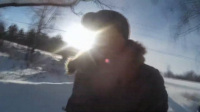 Надувные санки Ондатра. Дети рады, папа тоже :) смотреть онлайн