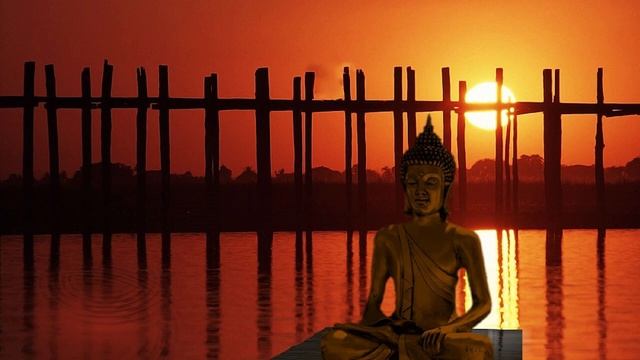 PEACE AT DUSK | SOOTHING FLUTE MUSIC | BUDDHA MEDITATION смотреть онлайн