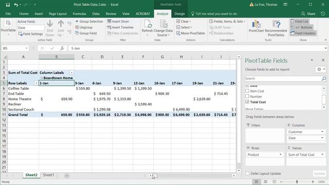 Creating a PivotTable in Microsoft Excel 2016 смотреть онлайн