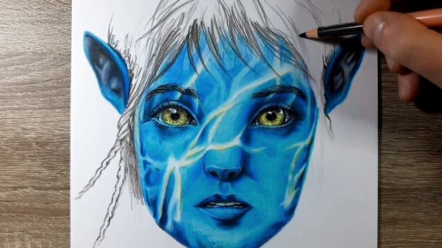 Drawing realistic Kiri from Avatar 2: The Way of Water. / Рисуем Кири из «Аватар: Путь воды». смотреть онлайн