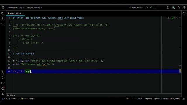 How to print even and odd numbers in Python смотреть онлайн
