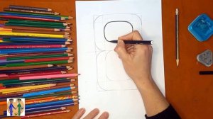 Как нарисовать цифру 8. Онлайн-школа рисования "Малевашки"