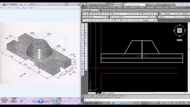 How to draw orthographic projection in autocad ? смотреть онлайн
