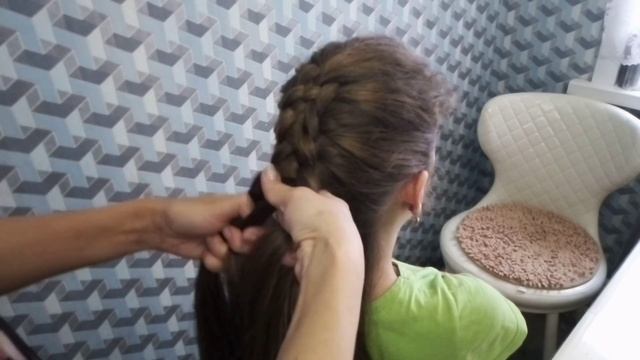 Коса из пяти прядей.Five strand braid. смотреть онлайн