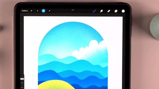 ANYONE Can Draw a Stylized Landscape in PROCREATE - Easy Drawing on iPad смотреть онлайн