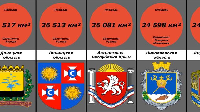 Список областей Украины по площади и сравнение их с странами мира смотреть онлайн