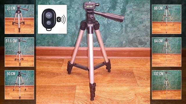 Недорогой штатив для телефона, фотоаппарата или камеры с блютуз дистанционкой с Алиэкспресс смотреть онлайн