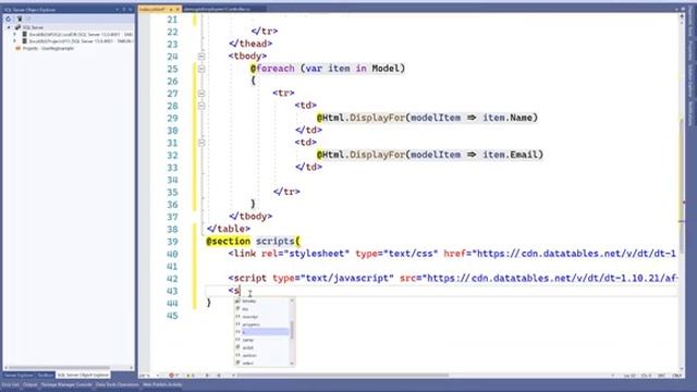 JQuery Grid With Searching Paging and Sorting in ASP.NET CORE смотреть онлайн