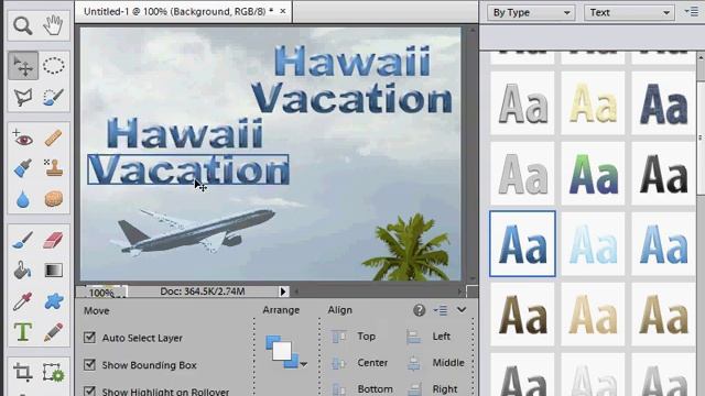 How to Add Photoshop Elements Text Effects - Adobe Photoshop Elements 11 12 13 14 15 Tutorial смотреть онлайн