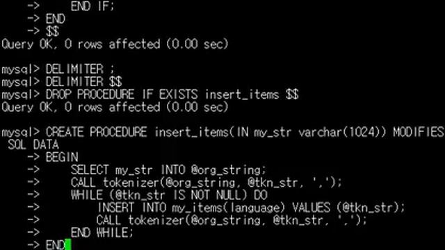 MySQL PROCEDURE sample source смотреть онлайн