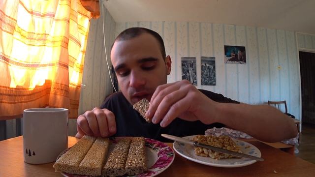 МУКБАНГ АСМР КОЗИНАКИ - АРАХИС, СЕМЕЧКИ КУНЖУТА и ПОДСОЛНУХА /с КОФЕ /ОБЖОР / ASMR Mukbang EATING