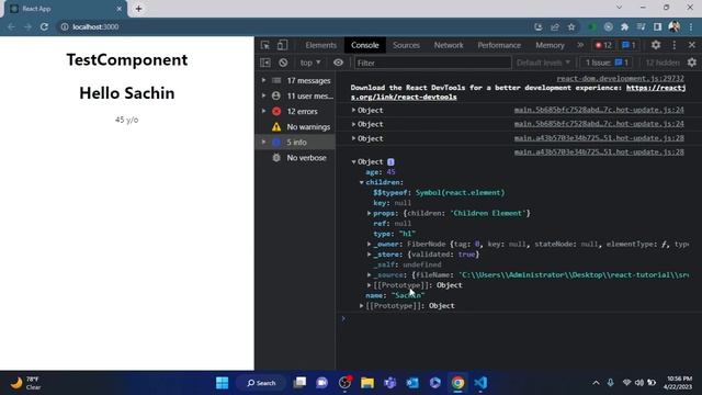 React Tutorial - Children props смотреть онлайн