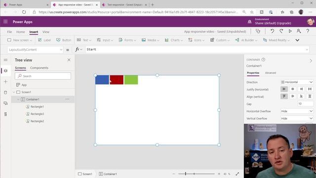 Power Apps Responsive Layout Design - Horizonal and Vertical - Part 1 смотреть онлайн