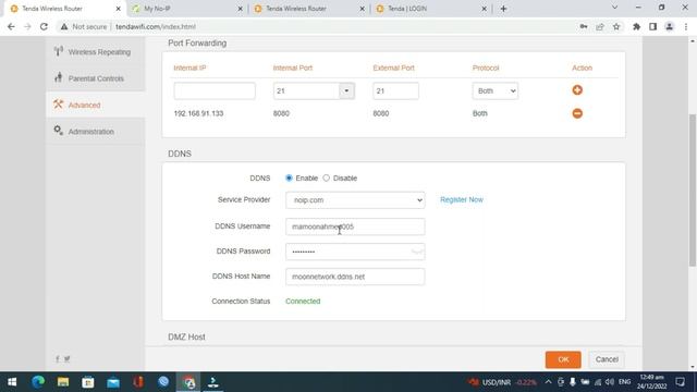 Dynamic DNS ( DDNS ) In Tenda Router | No-IP Setup In Router