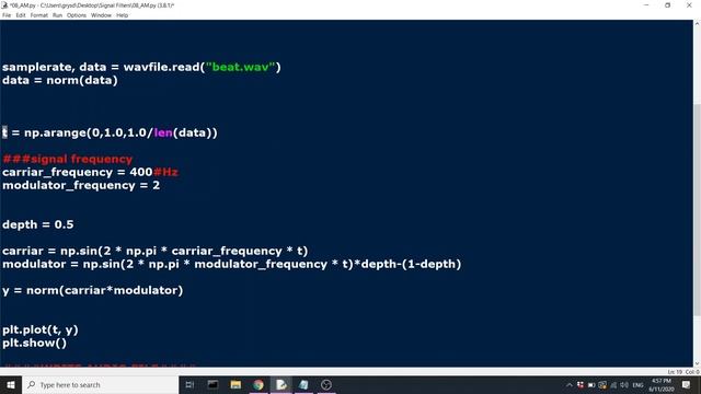 Python DSP - עיבוד אותות דיגיטלי עם פייתון 08 אפנון משרעת Amplitude Modulation AM смотреть онлайн