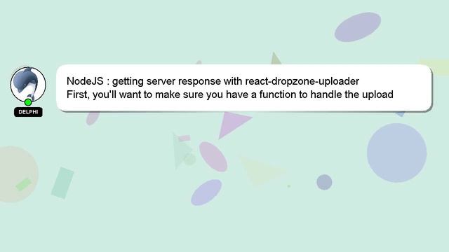 NodeJS : getting server response with react-dropzone-uploader смотреть онлайн