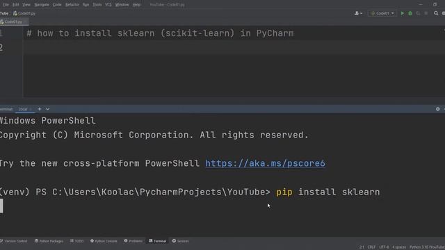 How to Install Sklearn (Scikit-Learn) in PyCharm Correctly смотреть онлайн
