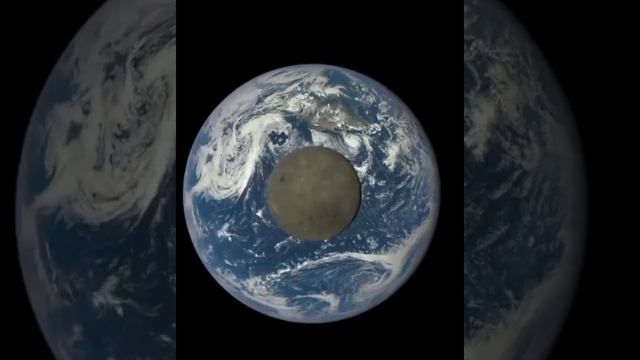 Луна, проходящая перед Землей, запечатленная комической обсерваторией DSCOVR смотреть онлайн
