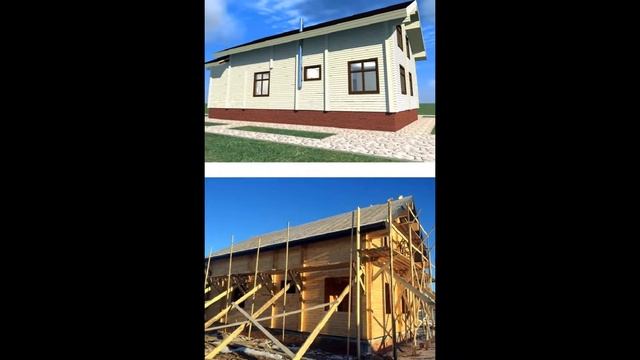 брусовый дом с террасой, мансардой и балконом смотреть онлайн