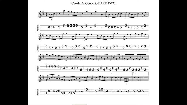 Carolan's Concerto - a tune by Turlough O'Carolan tabbed for mandolin and played by Aidan Crossey смотреть онлайн