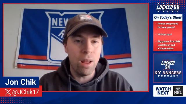 Matt Rempe SUSPENDED for FOUR games!! Igor, Fox and the Rangers outlast Canes for hard-fought win! смотреть онлайн