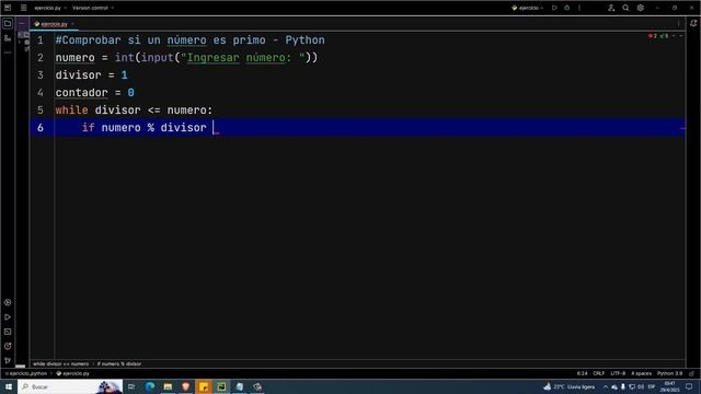 Comprobar si un número es primo en Python смотреть онлайн