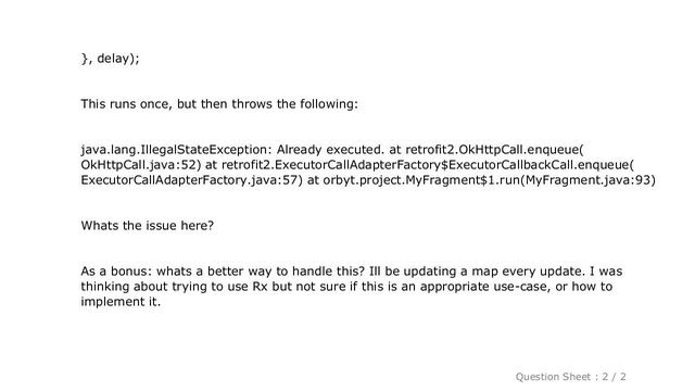 Android : Retrofit "IllegalStateException: Already executed" смотреть онлайн