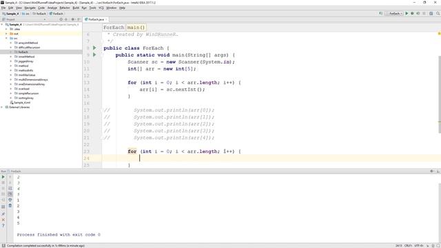 How to Java Starter. Как реализовать перебор элементов массива на примере циклов for, for-each смотреть онлайн