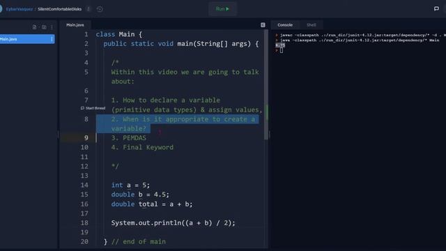 JAVA - Primitive Data Types, PEMDAS and final keyword - Unit 1 смотреть онлайн