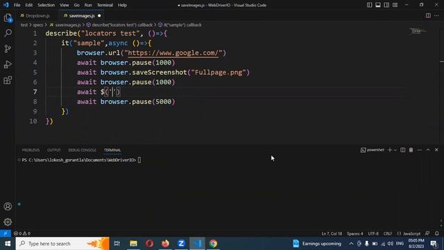 Part 14: Take Screenshot with WebDriverIO Javascript смотреть онлайн