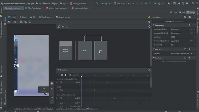MotionLayout Navigation Drawer смотреть онлайн