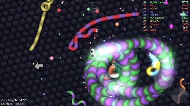 Slither.io Giant A.I. Hacker Snake High Score (Epic Slitherio Gameplay) смотреть онлайн
