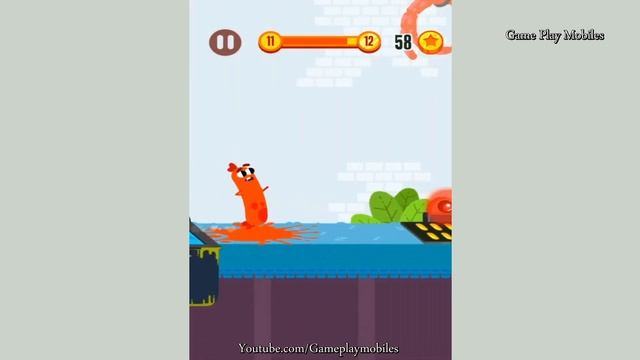 Run Sausage Run - Gamepla Walkthrough - Levels 1 - 20 ( no damage ) смотреть онлайн