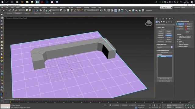 3Ds Max 2018 - Использования Boolean (Как вырезать) смотреть онлайн