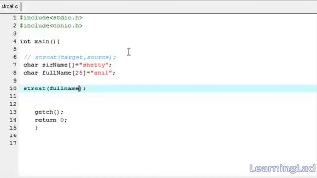 strcat String Concatenation Function in C Programming Language Video Tutorial смотреть онлайн