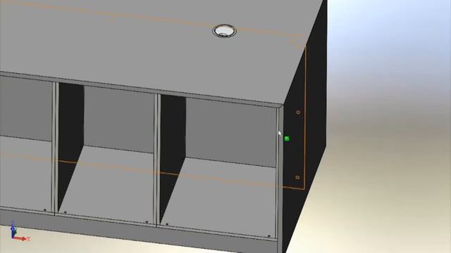 SolidWorks - Автокомпонент - блок розеток на столешнице кухонного острова смотреть онлайн