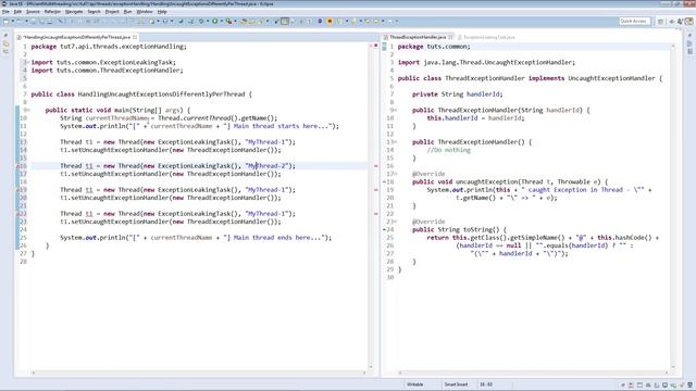 Handling Uncaught Exceptions Differently Per Thread : Efficient Java Multithreading with Executors смотреть онлайн