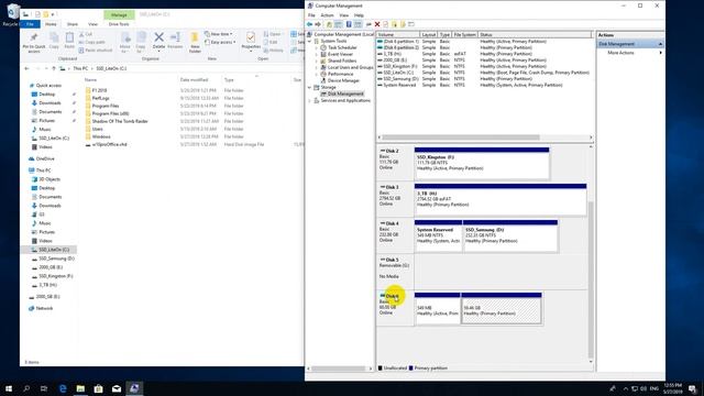 The disk image isn't initialized, Please use the Disk Management snap-in (VHD file, Windows 10) смотреть онлайн