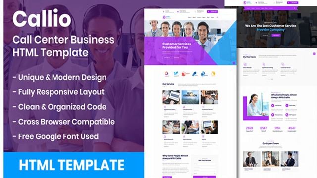 Callio - Call Center Business HTML Template | Themeforest Website Templates and Themes смотреть онлайн