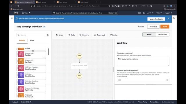 AWS Step Functions to orchestrate Lambda functions - Step by Step Example смотреть онлайн