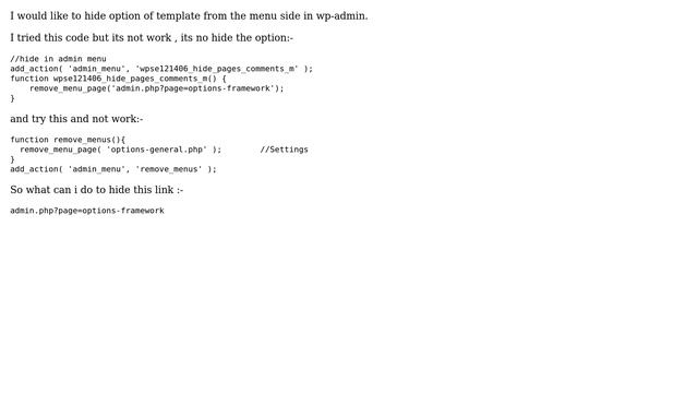 Wordpress: How to remove menu from WP-Admin menu? смотреть онлайн