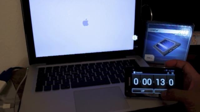 Boot time Macbook Pro 13´mid 2010.Crucial M4 256Gb смотреть онлайн