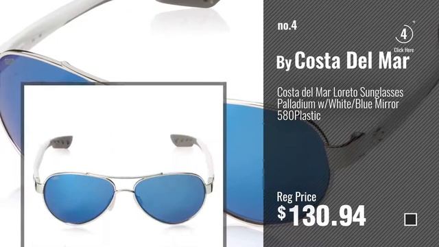 Top 10 Costa Del Mar Sunglasses [ Winter 2018 ]: Costa Del Mar Fantail Sunglasses, Black, Blue